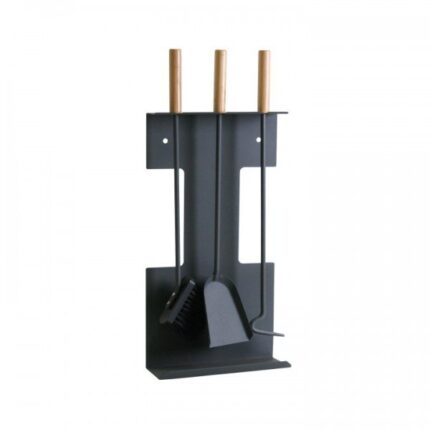 Kaminbesteck 3 tlg. Eisen Holzgriffe