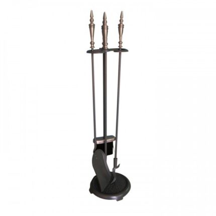 Kaminbesteck 3 tlg. Stahl gussgrau 73 cm