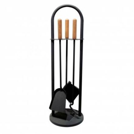 Kaminbesteck 3 tlg. schwarz 70 cm