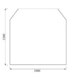 Kaminofen Glas Bodenplatte 6-eckig