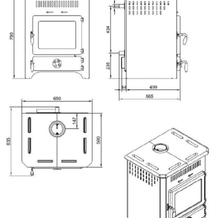 Kaminofen wasserführend Maximilian 18kW