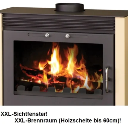 Victoria Kaminofen Rubin Creme mit 13 kW