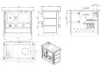 Wasserführender Speckstein Herd Amalia 16kW