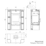 Haas+Sohn Tirol Kaminofen Perlschwarz / Grün