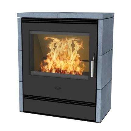 Fireplace Rönky Kaminofen Speckstein Schwarz 9,5 kW mit Automatik