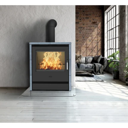 Fireplace Rönky Kaminofen Speckstein Schwarz 9,5 kW mit Automatik