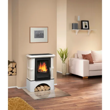 Justus Bavaria Kaminofen Keramik Bordeauxrot 7 kW