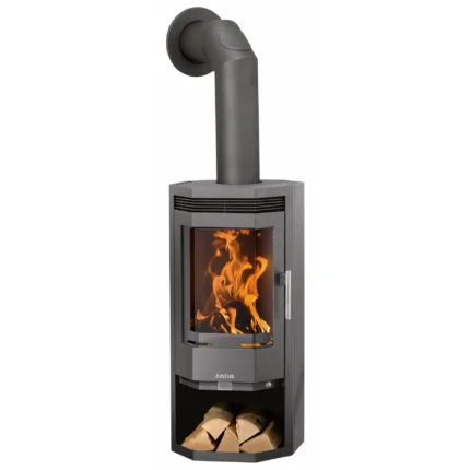Justus Usedom 5 Dauerbrand Kaminofen Stahl Gussgrau 5 kW mit Automatik