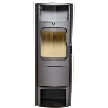 Hark Opera-B grande Kaminofen Keramik Creme-Weiß 7 kW mit Automatik
