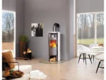 Hark Opera-B grande Kaminofen Keramik Creme-Weiß 7 kW mit Automatik